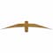 Ekena Millwork Bellingham Rough Sawn Timber Gable Bracket, Western Red Cedar, 60"W x 10"H x 4"D x 4"F, 4/12 Pitch GBW060X10X0404BEL00RWR - alternate 1